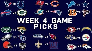 Week 4 NFL Game Picks  NFL [upl. by Eiramlehcar]