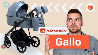 Детская коляска Adamex Gallo Видео обзор коляска Адамекс Галло [upl. by Onitnas]