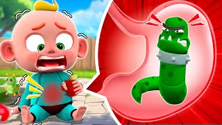 Oh No My Tummys Hurt  What Is Happening to My Stomach and More Nursery Rhymes amp Kids Songs [upl. by Aryan]