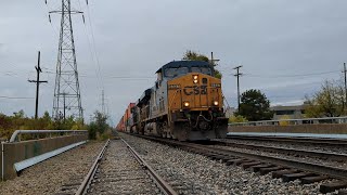 CSX DC GEVOs 5337 amp 5410 head east  Livonia w a lengthy CSX I150  101423 [upl. by Dnalon728]