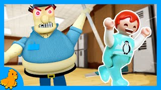 Was macht Emma in der SCHULE🤨 Dem bösen Hausmeister entkommen😡🤣 Playmobil Familie Vogel Roblox [upl. by Ilehs58]