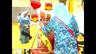 GREAT SULTANATE Grandeur Prince Abdul Mateens Mother Teared during ROYAL WEDDING Berbedak Ceremony [upl. by Gabrielle]