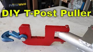 How to build a T Post puller remover tool from scrap metal  Diy welding project invention [upl. by Mikal]