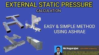 ESPExternal Static Pressure Calculation for HVAC Duct l ASHRAE Standard l Step By Step Procedures [upl. by Kessel713]