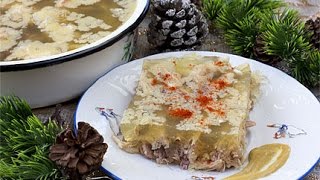 ВКУСНАЯ закуска Холодец из трех видов мяса [upl. by Ynnos573]