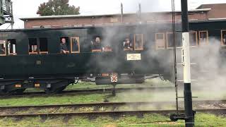 Stoomtrein rijdt weg van Haaksbergen [upl. by Merell]