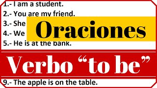 100 ejemplos de oraciones afirmativas en ingles con el verbo to be en presente simple [upl. by Starkey]