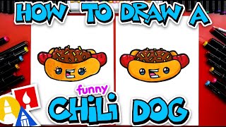 How To Draw A Funny Chili Dog [upl. by Anivlac]