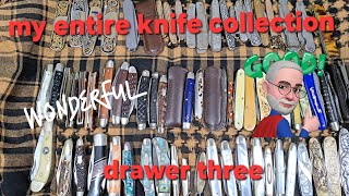 My entire knife collection drawer 3 [upl. by Cassaundra988]