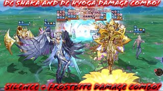 Saint Seiya Awakening KOTZ  DC Shaka with DC Hyoga Damage Combo at PvP Silence Frostbite Combo [upl. by Zalucki]