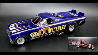 El Camino SS 454 Son of Troublemaker Funny Car 124 Scale Model Build How To Glass Engine Chassis [upl. by Hester]