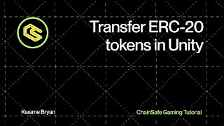 ChainSafe Gaming SDK Tutorial Integrate and Transfer an ERC20 Token Contract using the SDK [upl. by Corinne391]