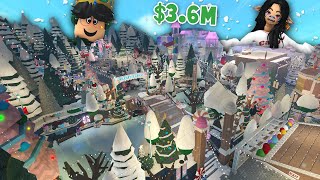 TOURING A BLOXBURG 36M CHRISTMAS TOWN 13th ELF LOCATION [upl. by Htederem]