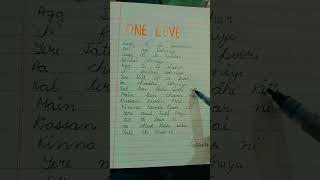 One love song lyrics music hiphop rap [upl. by Ardien]