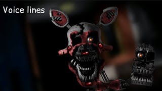 Nightmare Mangle all voice lines with subtitles [upl. by Ekrub384]