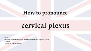 How to pronounce cervical plexus  meaning [upl. by Myles]