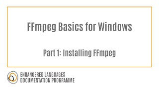 FFmpeg Basics for Windows Part 1 Installing FFmpeg [upl. by Akcimehs346]