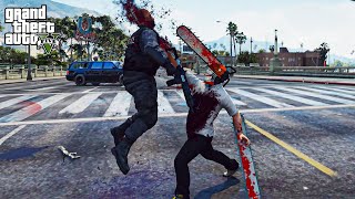 GTA 5  Chainsaw Man Mod First Release Gameplay [upl. by Adnuhsor]