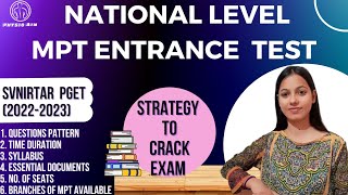 MPT ENTRANCE test  SVNIRTAR PGET  how to crack exam books amp syllabus svnirtar mptet mpt [upl. by Elga]