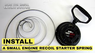 Best 3 Ways To Install A Recoil Starter Spring On A Small Engine  Lawnmower Etc [upl. by Isis]