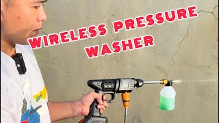 Wireless  Cordless Portable Pressure Washer  pwede na kaya ito [upl. by Acsirp757]