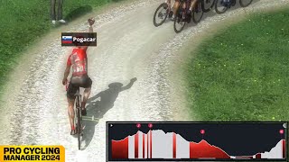 PUNCTURES EVERYWHERE  GRAVEL STAGE RACE 2  Pro Cycling Manager 2024 [upl. by Darleen]