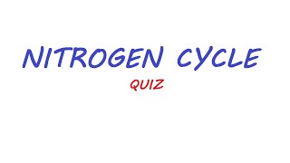 Nitrogen cycle  IGCSE  MCQs [upl. by Bouzoun]