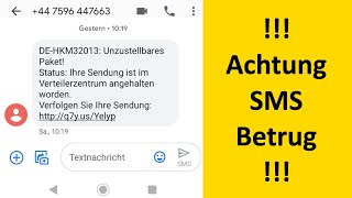 unrelated 9  ACHTUNG gefälschte DHL PaketSMS Betrug  Abofalle  Abzocke  Phishing [upl. by Navak]