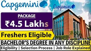 Capgemini Recruitment 2024  Capgemini OFF Campus Drive For 2024  2023 Batch Hiring [upl. by Ariik]