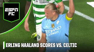 Erling Haaland scores a header vs Celtic to even the score 33  ESPN FC [upl. by Isleana816]