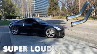 350Z GETS TOMEI TEST PIPES [upl. by Aicenet]