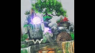 Tabletop Waterfall Fountain with Builtin Fish Tank – Humidifier Included  Tranquil Waterscape [upl. by Yelime405]