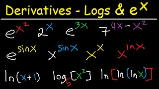 Derivatives of Exponential Functions amp Logarithmic Differentiation Calculus lnx e2x xx xsinx [upl. by Juliann]