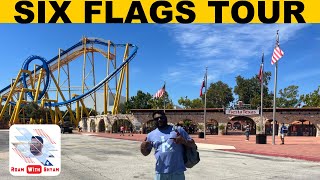 six flags tour  amusement park  usa tamil vlog  tamil vlogger usa  roam with shyam [upl. by Aggi265]