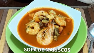 Sopa de mariscos estilo Sinaloense mar y tierra [upl. by Botti]