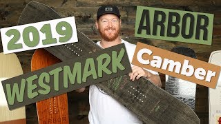 2019 Arbor Westmark Camber Snowboard Review [upl. by Annahpos]