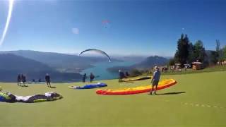 Paragliding Annecy in August Col de Forclaz Launch [upl. by Christian]