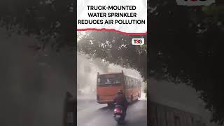 watch  TruckMounted Water Sprinkler System Aims to Combat Air Pollution [upl. by Innoc]