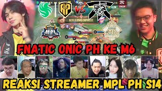 ONIC PH KE M6 MALAYSIA REAKSI STREAMER FALCON AP BREN VS FNATIC ONIC PH MPL FILIPINA S14 [upl. by Cayla]