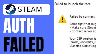 How To Fix Steam Auth Failed  2024 [upl. by Yrrek]