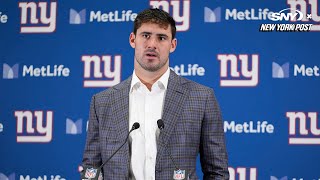 Daniel Jones discusses the Giants loss to the Bengals [upl. by Artekal]