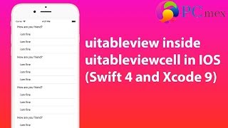 uitableview inside uitableviewcell in ios swift 4 and Xcode 9 [upl. by Notsew]