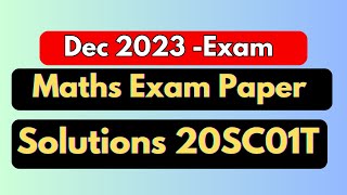 December Exam Maths diploma solutions 2023 [upl. by Etan]