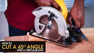 How to Cut a 45 degree Angle with a Circular Saw [upl. by Ahselyt]