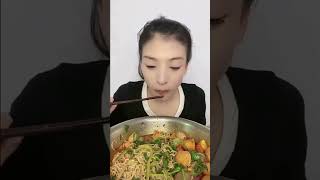 Spicy meat ball hot pot Asmr  Warm eating shorts 😋 [upl. by Ahtnicaj]