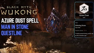 Black Myth Wukong  Azure Dust Spell Transformation and Man in Stone Side Quest  Secret Boss [upl. by Zink196]