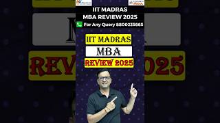 IIT Madras MBA Review  Admission Process  Fees  Placements  Cutoff shortsvideo mba [upl. by Arammahs]