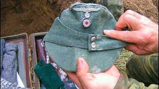 THE BOX OF A GERMAN WWII OFFICER HAS BEEN FOUND  WWII METAL DETECTING [upl. by Ennaylil]