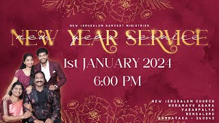 New Year Service 2024  Bishop Dr V Rangaraju  1st Jan 2024  NJC Bangalore  NJHM [upl. by Tildy]