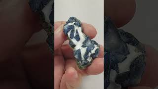 Benitoite w Natrolite on Matrix Benitoite Gem Mine San Benito County CA [upl. by Jedd56]